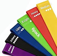 6 Levels Resistance Bands Set for Working Out - Multi-Colored Exercise Bands, Strength Training, Home Gym, Travel Fitness