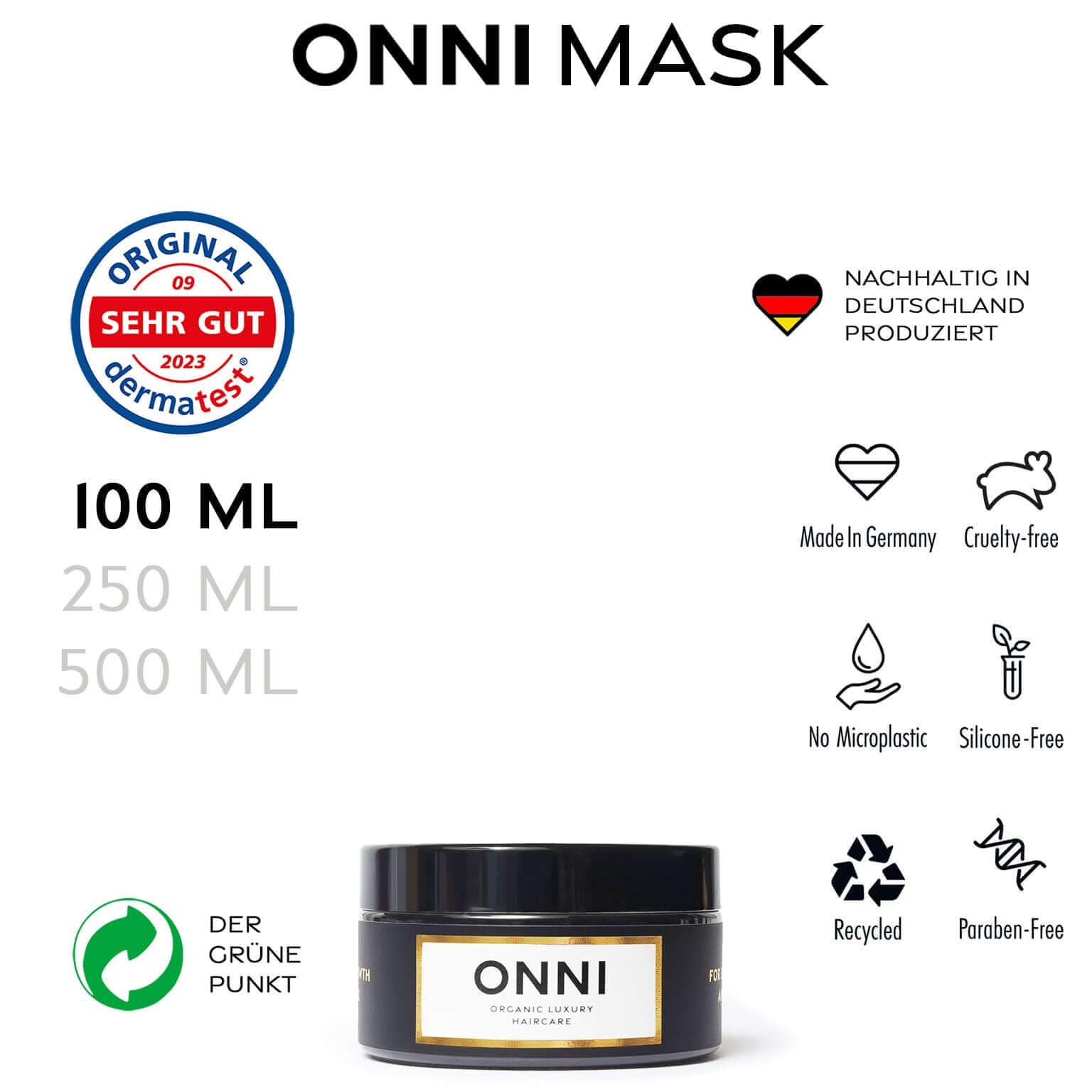 ONNI TESTERSET CLASSIC | Organic Hair Growth Shampoo, Haarmaske, Conditioner, Serum | Der ONNI Effekt bekannt aus der Presse