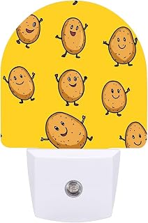 Cute Potatoes Night Light Plug Into Wall LED Nightlight with Dusk to Dawn Sensor