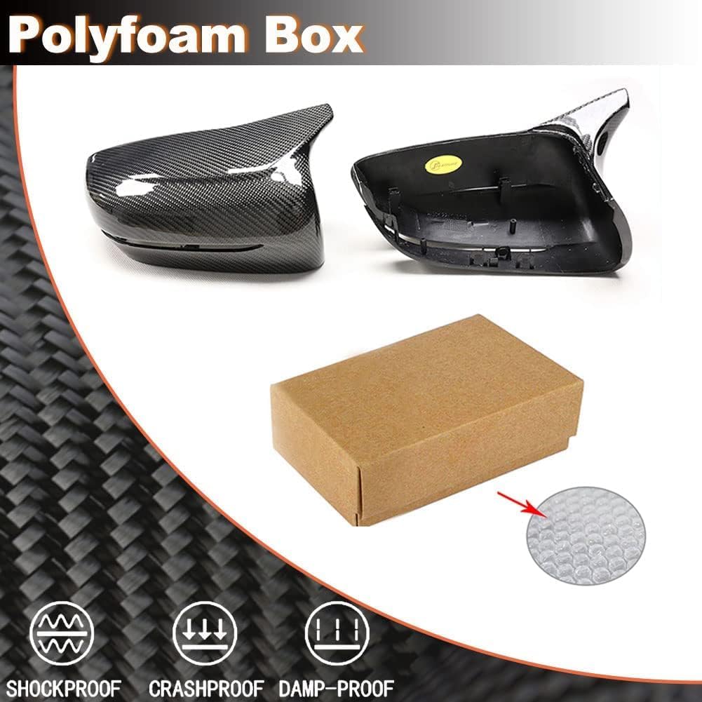 Carbon Fiber Mirror Caps for BMW G20 G21 G30 G38 G11 G12 G14 G15 G16 2016-2023 Side Rearview Mirror Cover Caps Exterior Outside Shell Replacement Style (LHD)