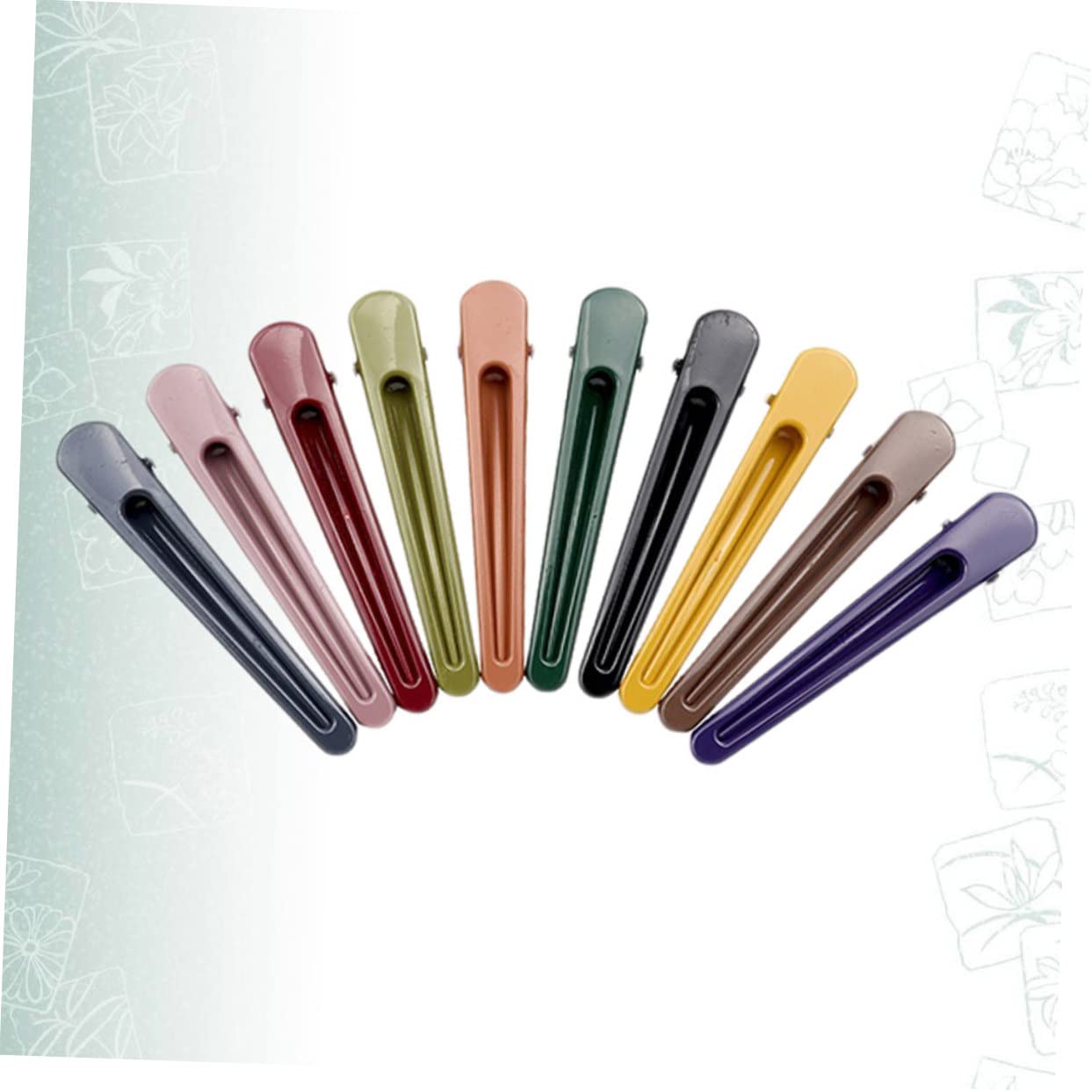 CALLARON 10pcs Duckbill Clips Barrette Hair Clips for Women Girls Hair Accessories Classic Design Random Color