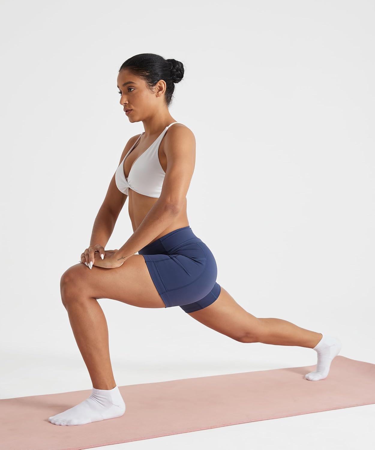 TomTiger Yoga Shorts for Women with Pockets - High Waist Tummy Control Workout Biker Shorts - Image 5