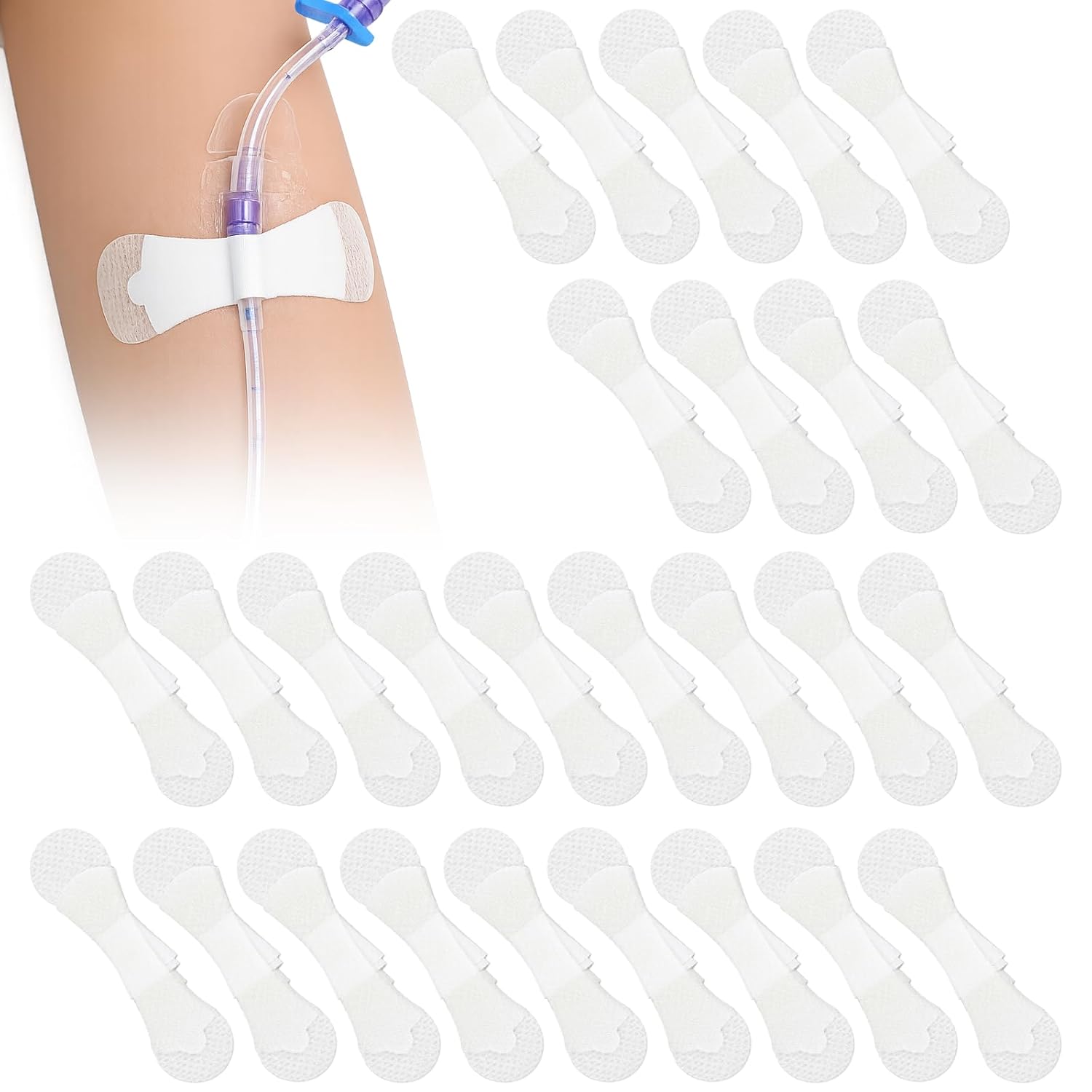 10 Pack CVC PICC Drain Tubing Securement Device, Adjustable Fixation Strips | Hook-and-Loop Tubing Holders with Breathable EVA Foam, 3 Sizes for Home Care and Clinic Use