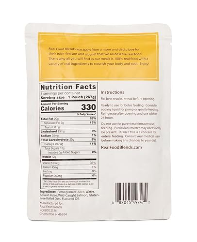 Miniatura 4 de Real Food salmón, avena y Squash puré mezclado comida, Paquete de 9.4oz (paquete de 12) por real Food
