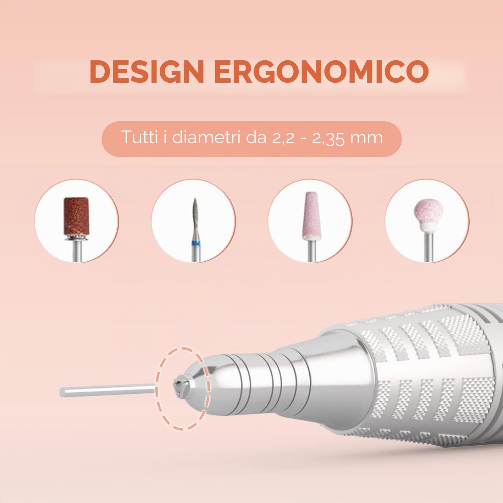 JCMaster Fresa per unghie 35000 rpm Display LCD Efile fresa digitale potente per unghie acriliche gel Zero rumore Nessuna vibrazione Macchina professionale per pedicure manicure per la cura nail art