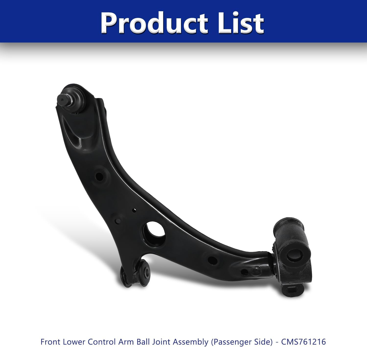 Control Arm Replacement For Front Right Control Arm with Ball Joint Suspension Kit Compatible With 2014-2018 Mazda 3 2014-2018 Mazda 3 Sport - Passenger Side
