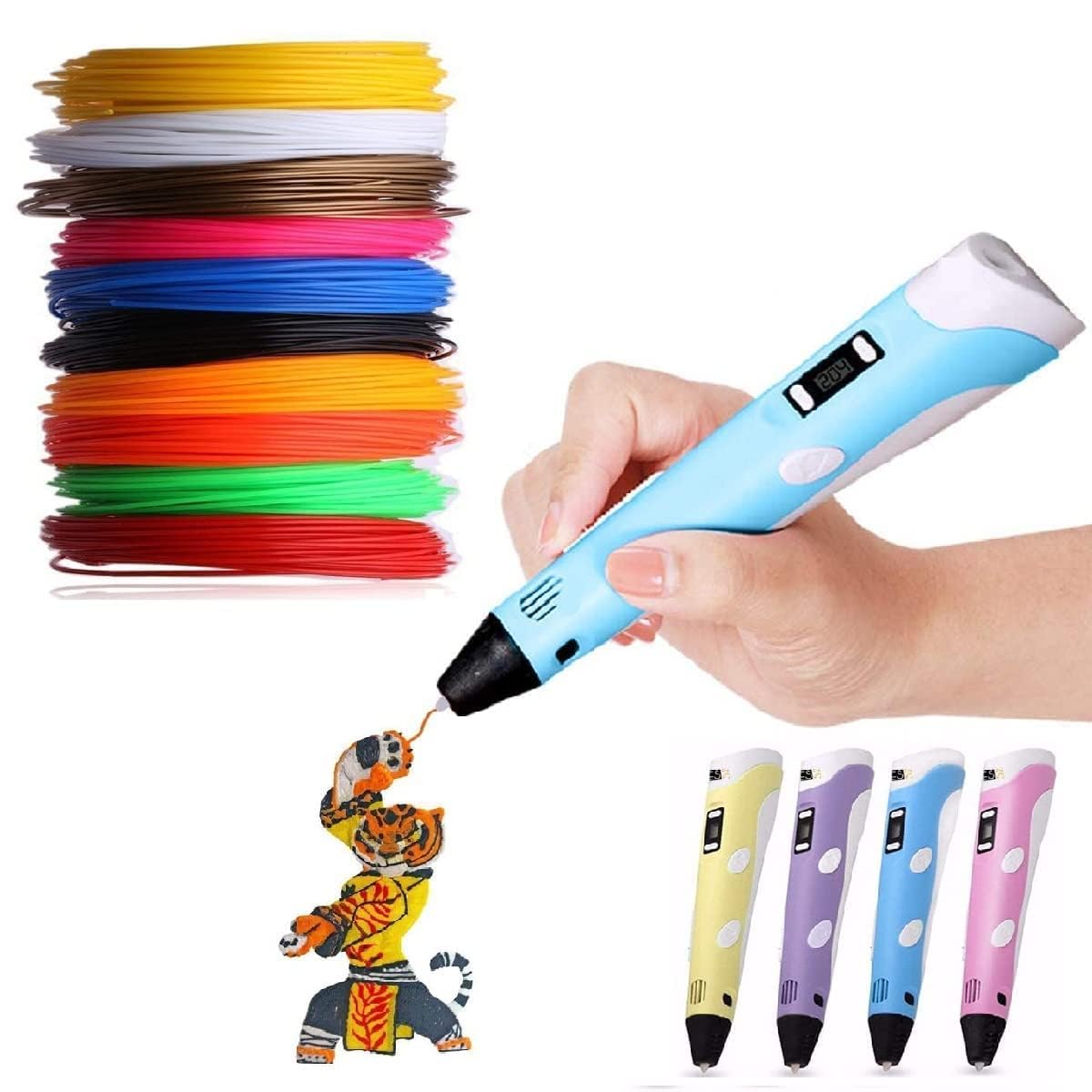 Jasobi Upgraded 3D Printing Drawing Pen | 3D Pen for Kids | 3D Pen Set,3D Printing Drawing Pen with LCD Display and 3 * 1.75MM PLA Filaments 10m Each for Kids and Adults (with PLA Filaments Cable) (B0CVQK54FR) Amazon Price History, Amazon Price Tracker