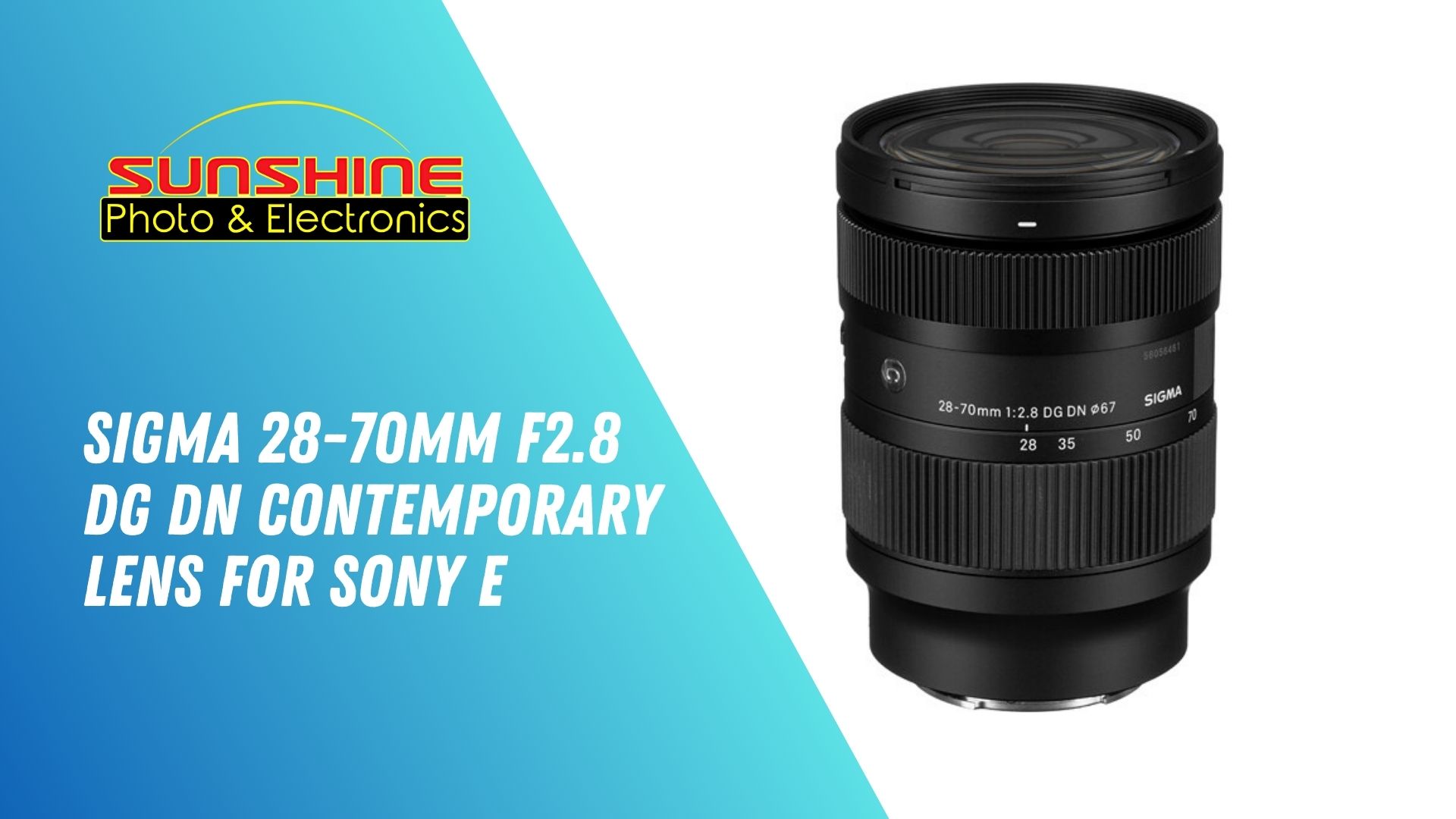 Amazon.com : Sigma 28-70mm f2.8 DG DN Contemporary Lens for Sony E