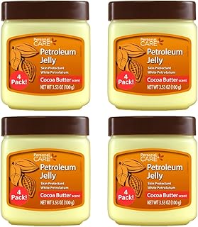 4 jars of 100% Pure Petroleum Jelly Cocoa Butter scent 3.53 oz ea