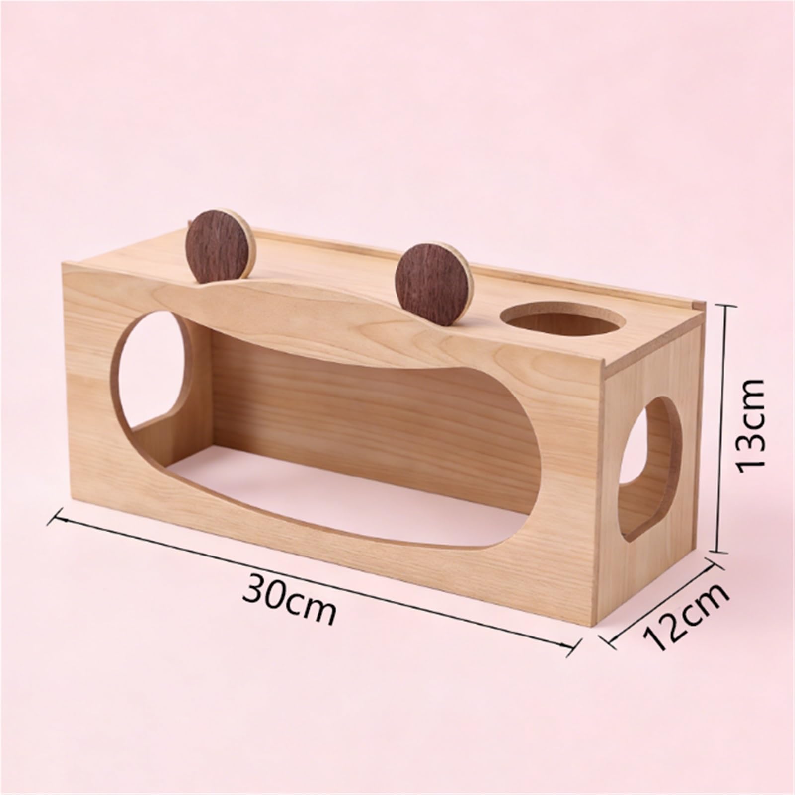 Cage à Hamsters Nid de Hamster Ours Doré Cachette Maison en Bois Petite(Grand)