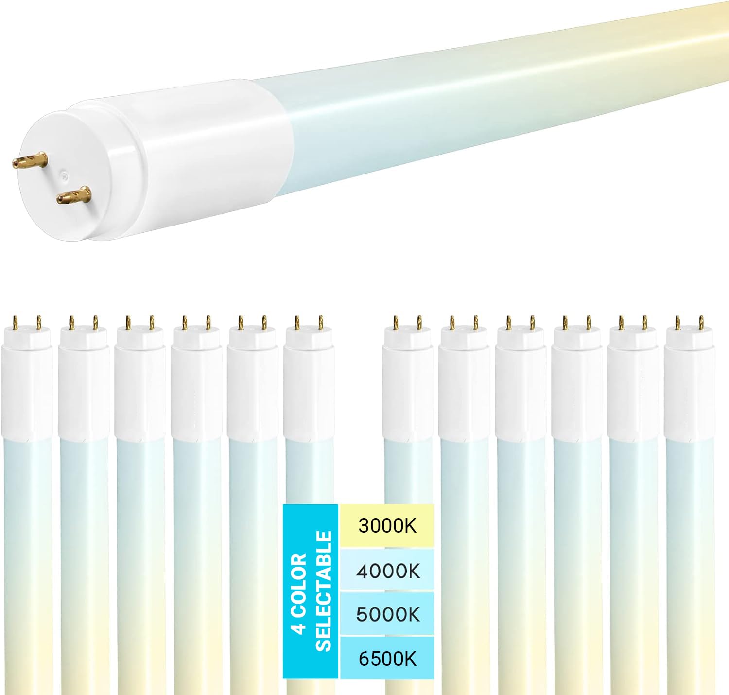 4FT T8 LED Tube Light, Type A+B, 12W/15W/18W/22W, 3000K | 4000K