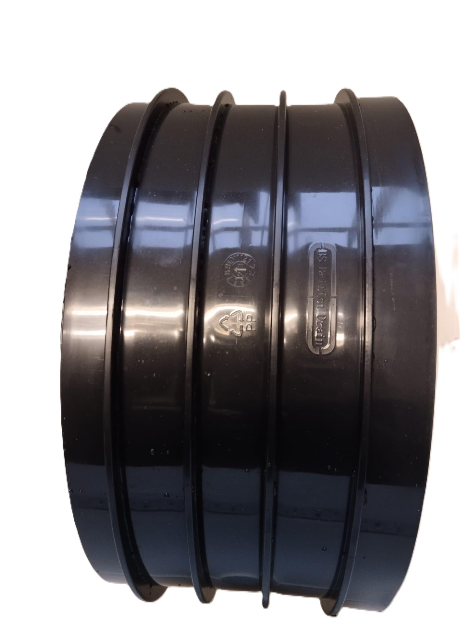 320mm Underground Drainage Riser, Plastic Inspection Chamber Extension, Black