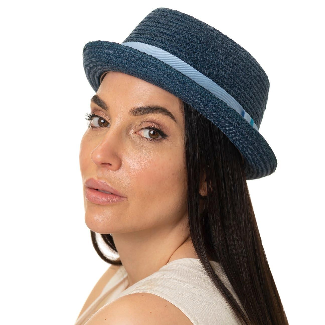 Stetson Vantella Diamond Cappello di Paglia da Sole Nastro in Grosgrain Unisex Primavera Estate