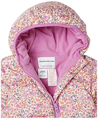 Amazon Essentials Unisex Baby Puffer Bunting Suit Ivory Delicate Floral 12 Months
