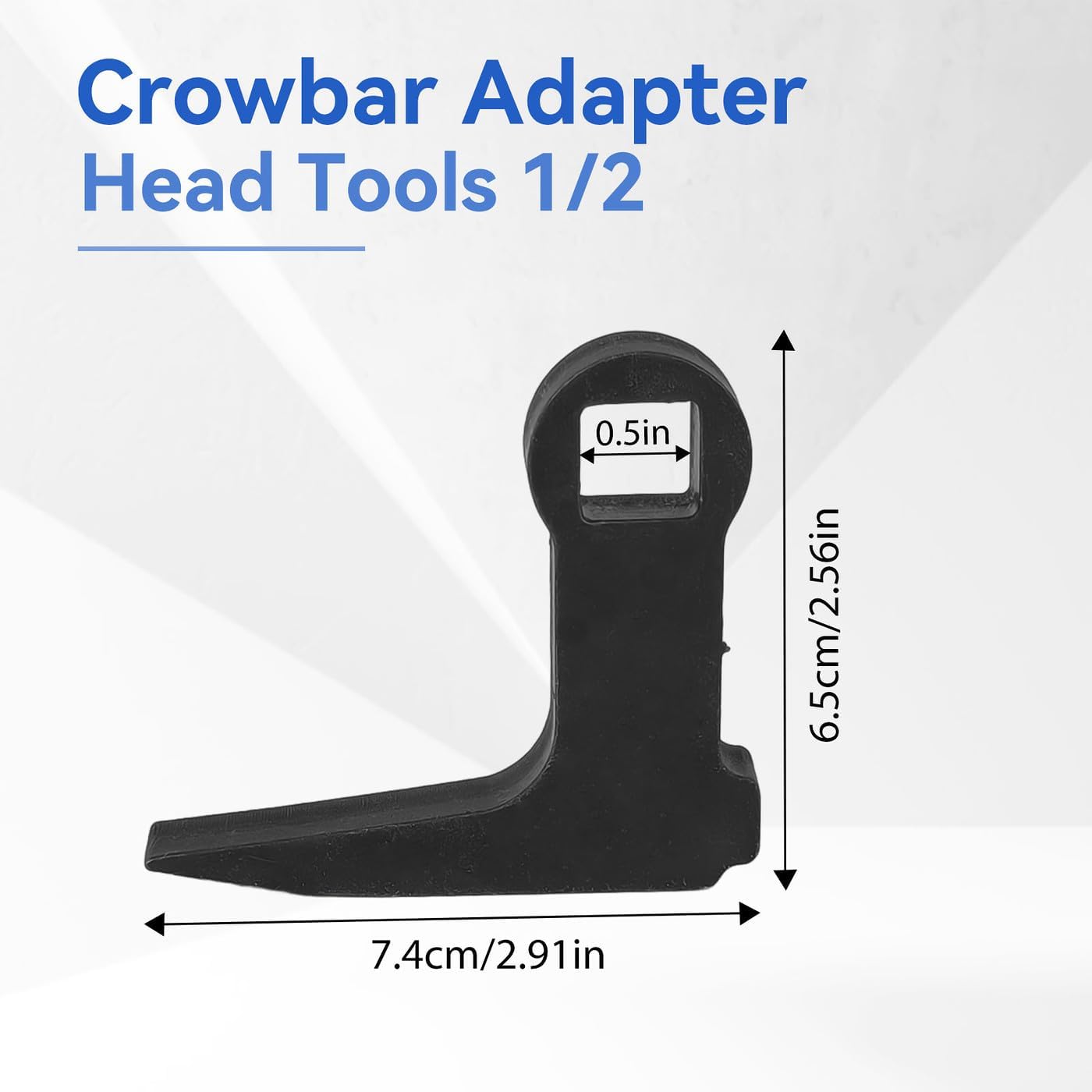 90 Degree Bend Pry Bar Wrench Adapter - 1/2" Drive Crowbar with Hammerable Head for Tight Repairs