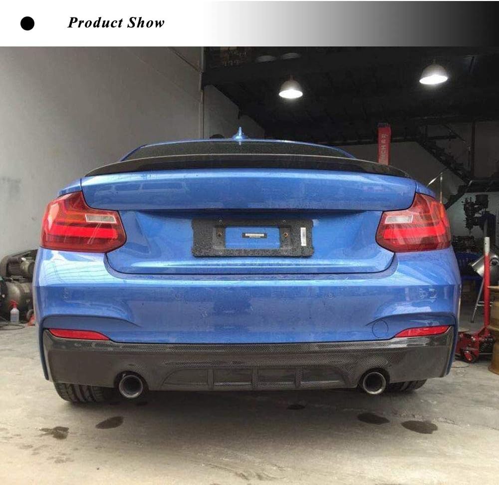 Carbon Fiber Rear Diffuser fits for BMW 2 Series F22 220i 230i 235i 228i M235i M240i M-Sport 2-Door 2014-2019 Rear Bumper Cover Lower Lip Spoiler Valance Protector Factory Outlet