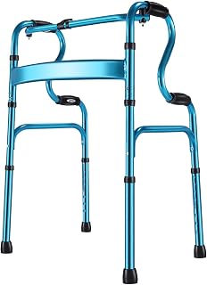 SEVEEZ Walking Frame Foldable, Thickened Aluminum Alloy Rehabilitation Auxiliary Walking Frame, Walking Assist Device for The Elderly, Height Adjustable