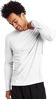 Hanes Sport Men's Long-Sleeve T-Shirt Pack, Cool DRI Moisture-Wicking Performance, UPF 50+ Sun Protection Tee, 2-Pack