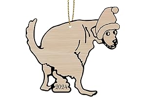 Christmas Pooped Dog Ornament 2024