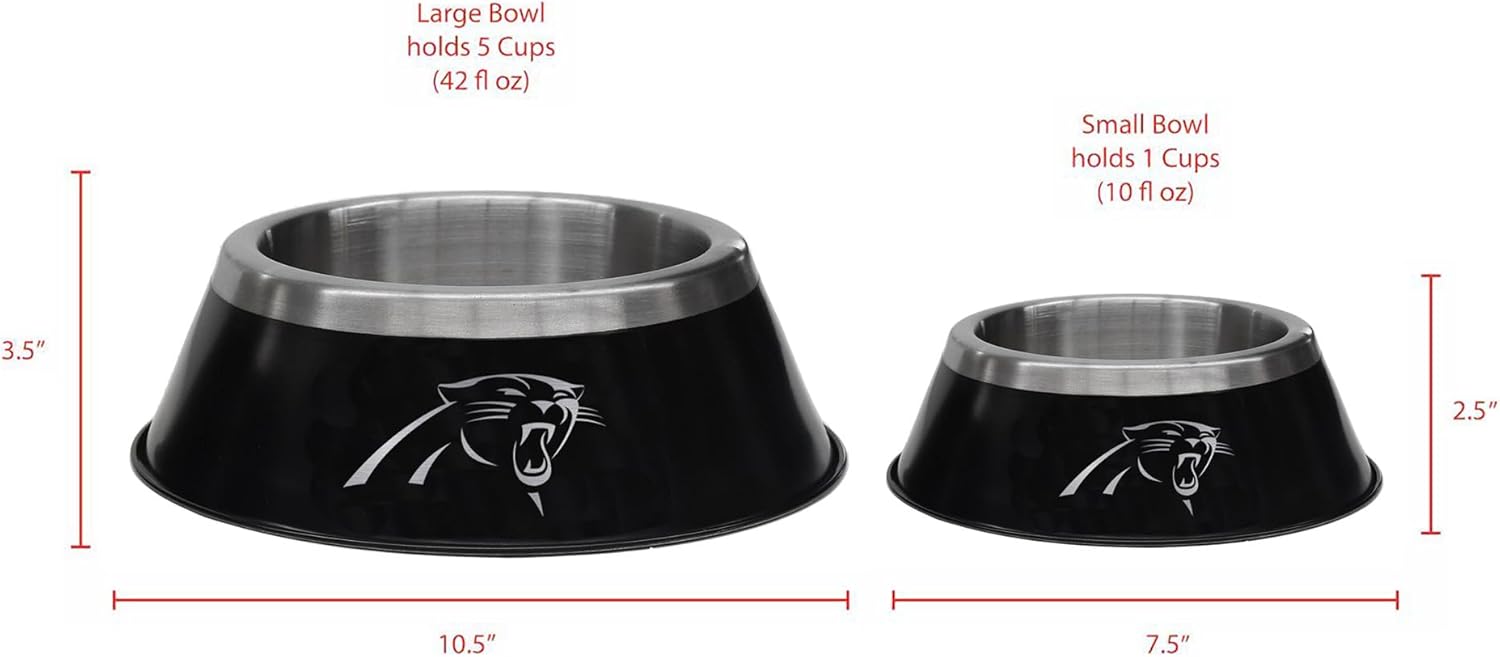 Littlearth NFL All Pro Pet Bowl, Carolina Panthers, Large