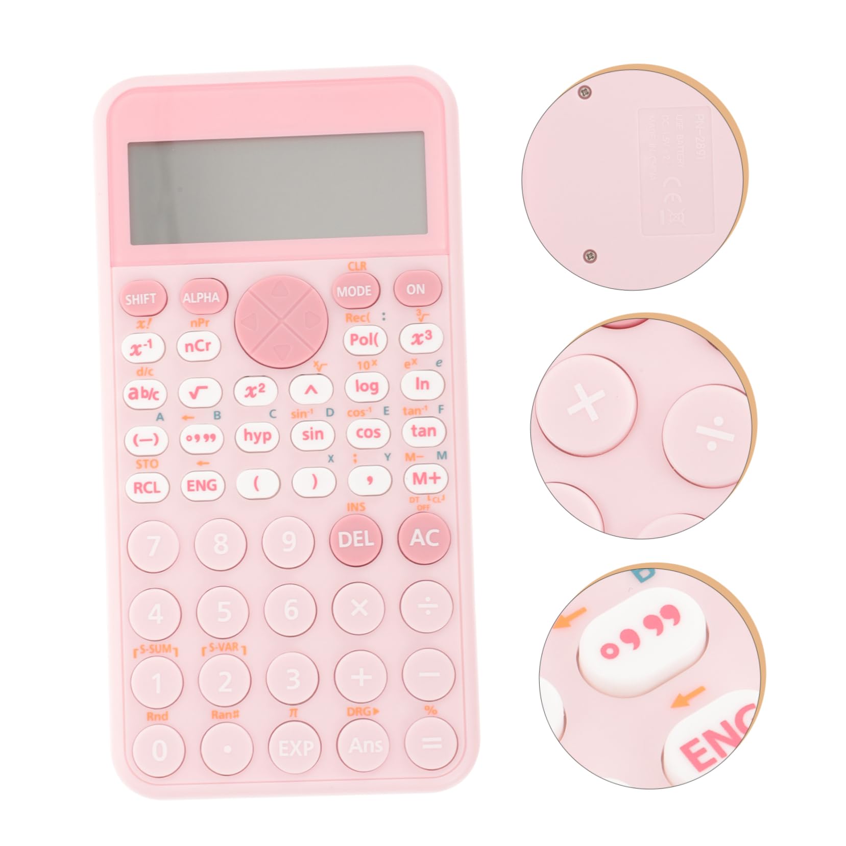 Lurrose 3piezas Calculadora Electrónica De Funciones para Estudiantes Universitarios Práctica para Matemáticas Física y Química Color Rosa