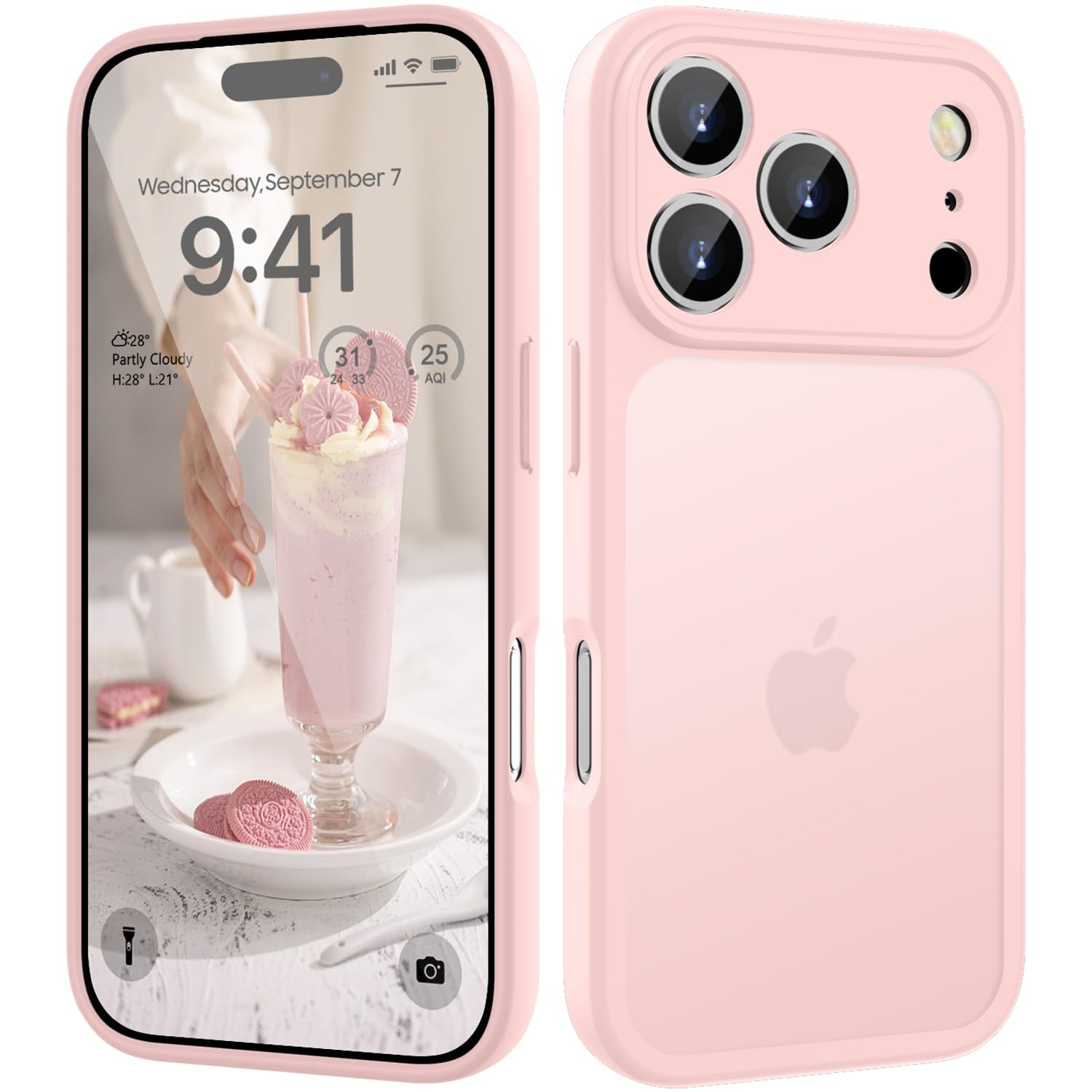 Coque iPhone 17 Pro résistante aux chocs et chutes rose - 8