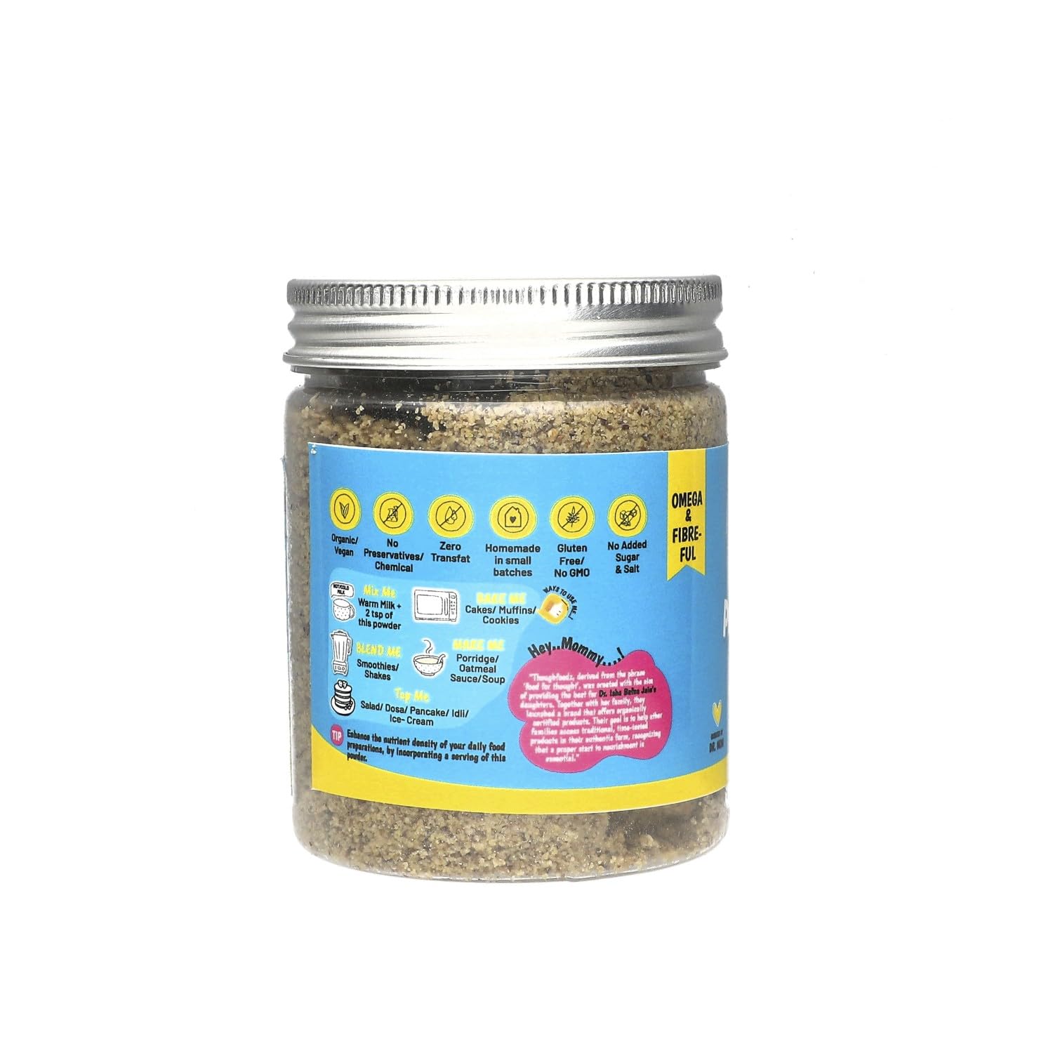 Power Protein Powder - Organic Plant-Based Protein with 7 Seeds & 4 Nuts, Homemade, No Sugar or Preservatives, Veg & Jain Friendly - 100g — Amazon image 2