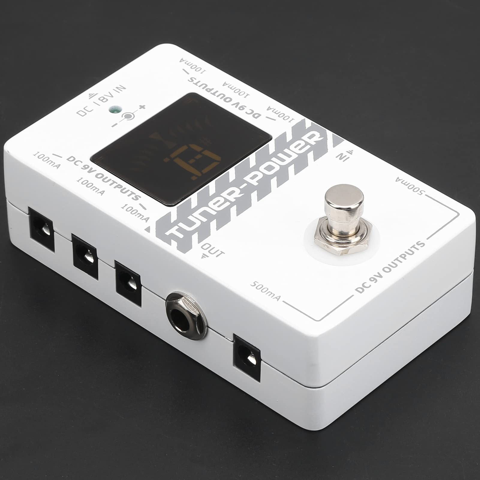 Fuente de Alimentación para Afinador, 2 en 1 con 8 Salidas Aisladas 9V 100mA para Pedal de Efectos Accesorios Guitarra Eléctrica Músicos Estudio Escenario Concierto Enchufe Europeo
