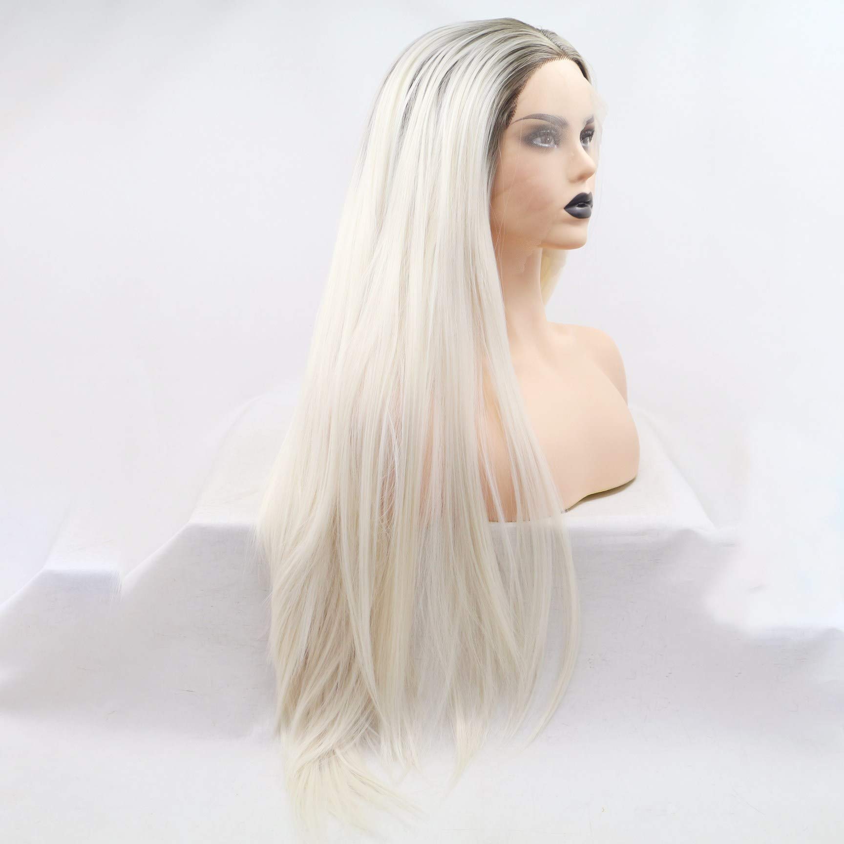 Amazon.com : Platinum Blonde Lace Front Wigs for Women 