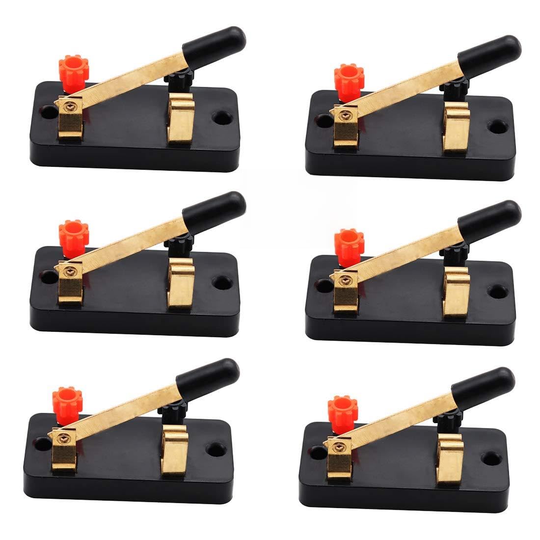 (6pcs) Lime2018 Single Pole Single Throw Switch:Used for Physics Laboratory,School Electronic Experimenting,Great for Demos Teaching Basic Principles of Electricity & How a Simple Circuit Works