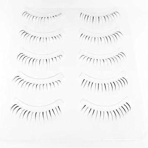 Miniatura 4 de DAODER Pestañas postizas, pestañas inferiores, aspecto natural, banda transparente, extensión de pestañas inferiores, suaves, invisibles, 0.236