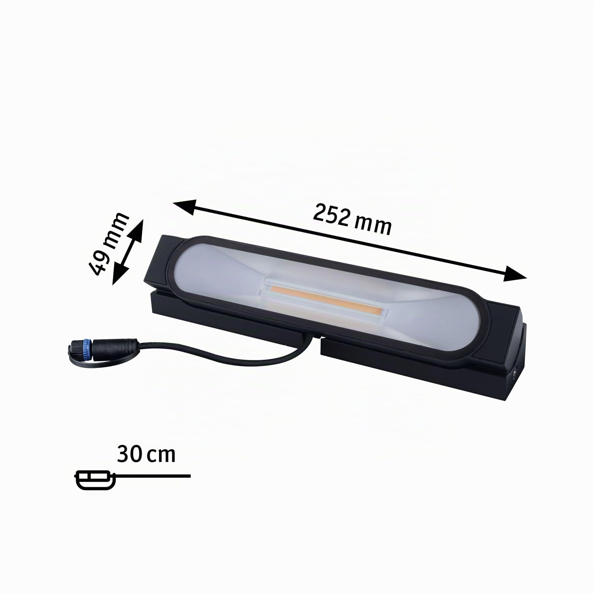 Paulmann 94667 luminaire d'extérieur Plug & Shine LED lèche-mur Tidos IP67 1x6,1 W gradable Anthracite métal 3000K