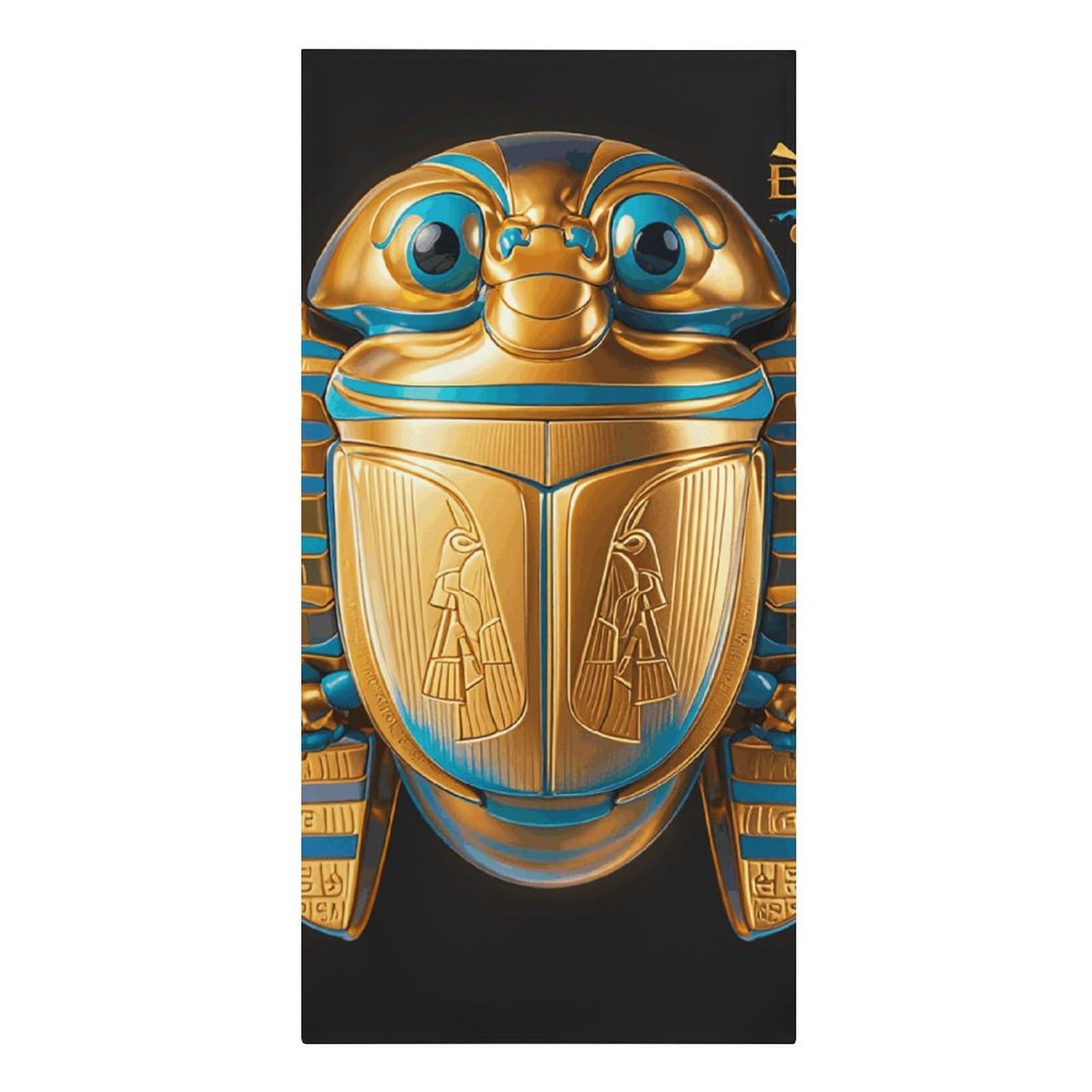 QMNLKH Egyptian Scarab Beach Towel for Women, Large Microfiber Pool Towel for Men, Absorbent Swim Towels for Home, Lightweight Bath Towels for Camping, Yoga, 30.3"x61.4"