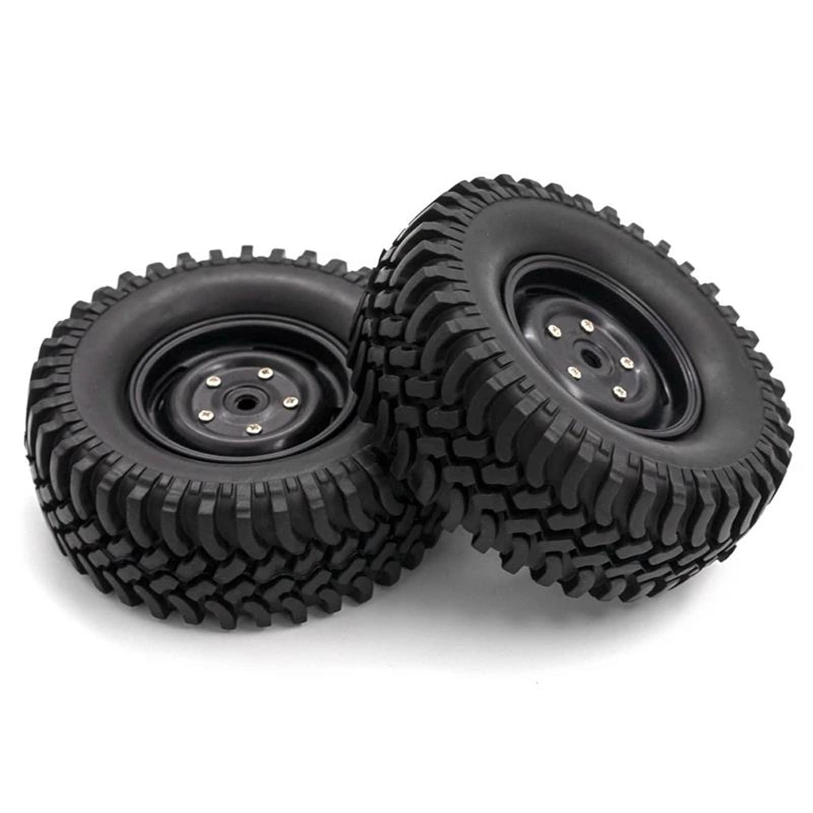RC Pneus Jante Compatible avec TRX4 pour Axial SCX10 90046 SCX10 III AXI03007 Kit 4 Pièces 110 * 37mm 1.9 Pouces Jante Et Pneus 1/10 RC Voiture sur Chenilles