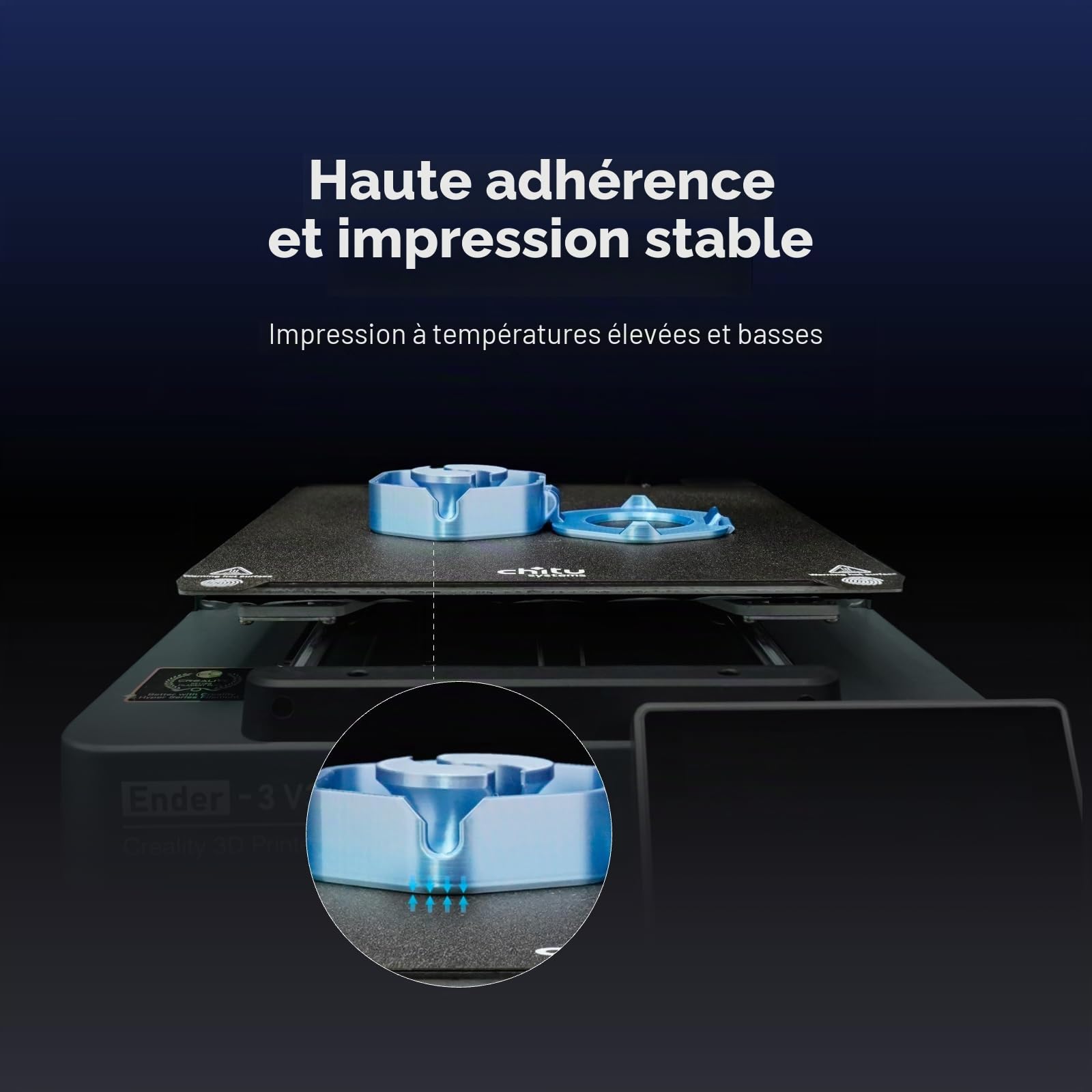 Plaque de construction en PEI double face pour imprimante 3D Neptune 3 Pro/Neptune 4 Pro, 235x235mm Plateforme flexible en acier à ressort amovible pour imprimante 3D