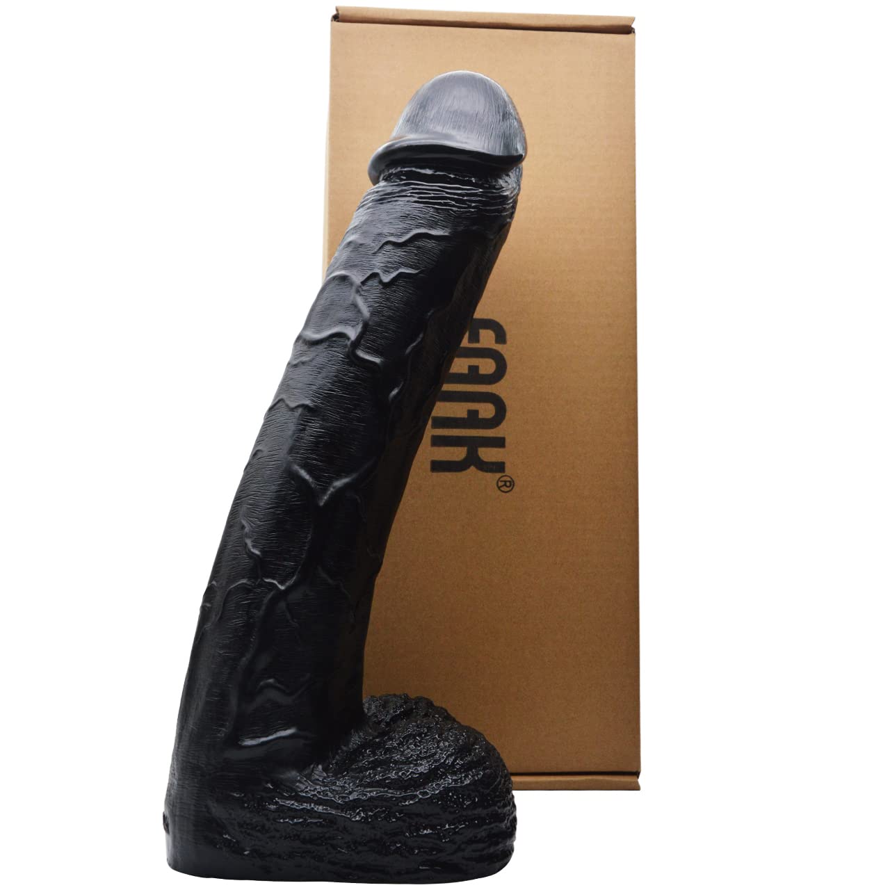 FAAK XXXL dildo realistico, 13,8'' inseribile super enorme e spesso dildo con testicoli di aspirazione,mega dildo per grandi amanti dei giocattoli e avventurieri del sesso (nero)
