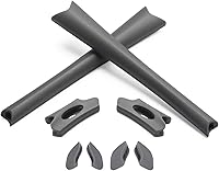 Vista 14 de Eye Opening Stuff Kits de goma de repuesto para orejas y nariz compatibles con gafas de sol Oakley Flak Jacket/Flak Jacket XLJ - Negro y negro