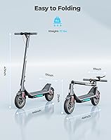 Vista 8 de Patinete eléctrico, scooter eléctrico para adultos de 500 W, 31 millas de largo alcance, neumáticos sin cámara de 10 pulgadas, scooter E de 15.5 mph