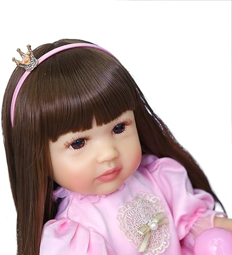 Miniatura 4 de RXDOLL Muñecas Reborn de silicona de 22 pulgadas de cuerpo completo, impermeables, pesadas, recién nacidas, muñecas de bebé recién nacidas, hermoso
