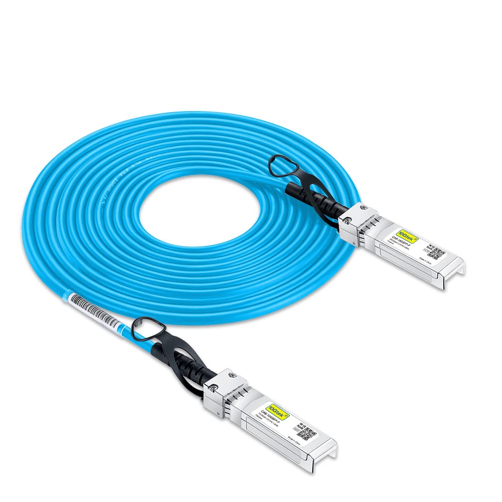 [Blue] Colored 10G SFP+ DAC Cable - Twinax SFP Cable for Cisco SFP-H10GB-CU5M, Ubiquiti UniFi, D-Link, Supermicro, Netgear, Mikrotik, Fortinet, 5-Meter(16.4ft)-image-49