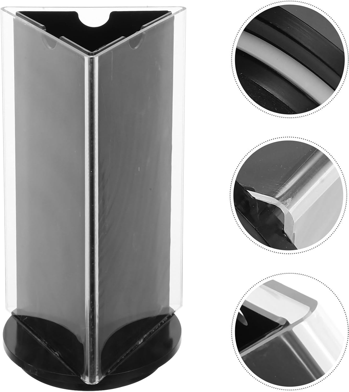 Tabletop Menu Holder Ps Three Sided 360 Degree Rotating Display Stand | Easy Installation, Versatile Application, Office and Vendor Events