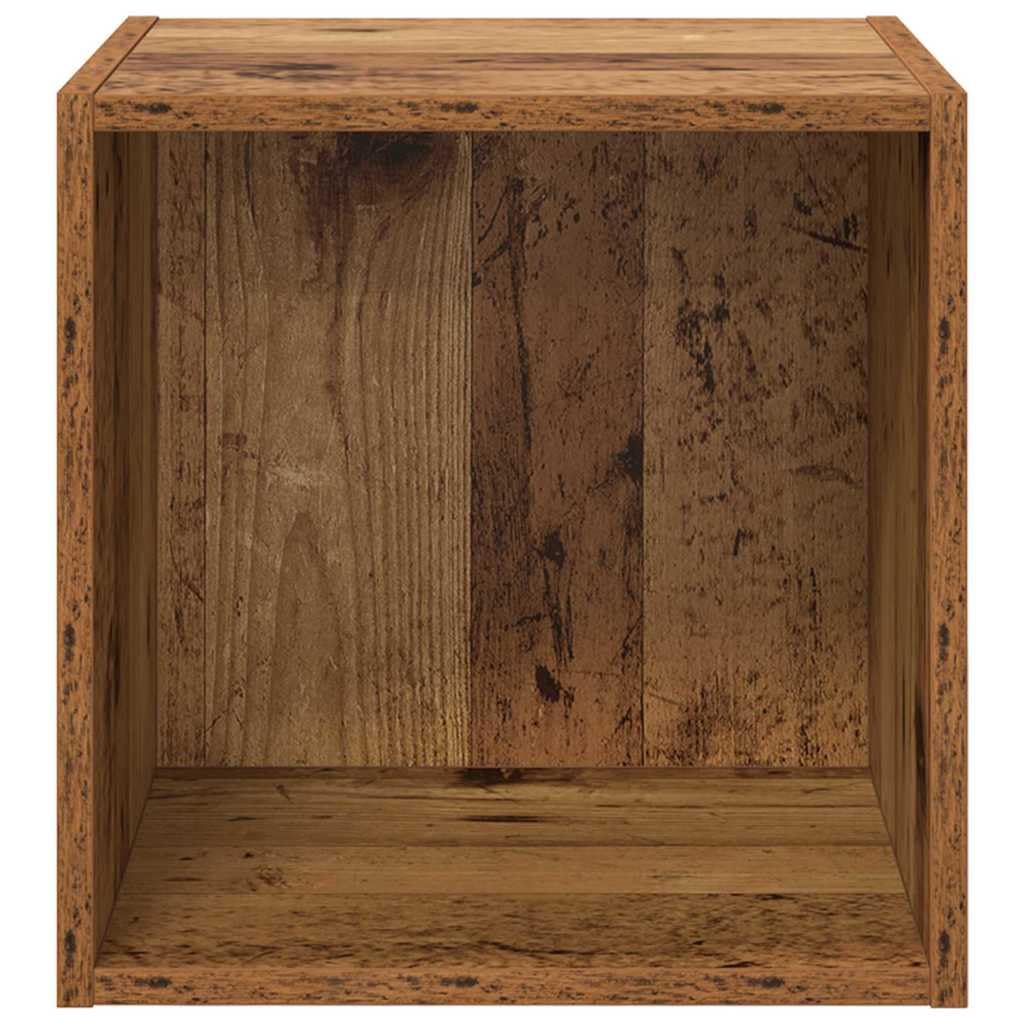 Wandregal Altholz 37 x 37 x 37 cm Holzwerkstoff Schwebendes Regal mit Minimalistischem Design für Wohnzimmer Büro und Flur