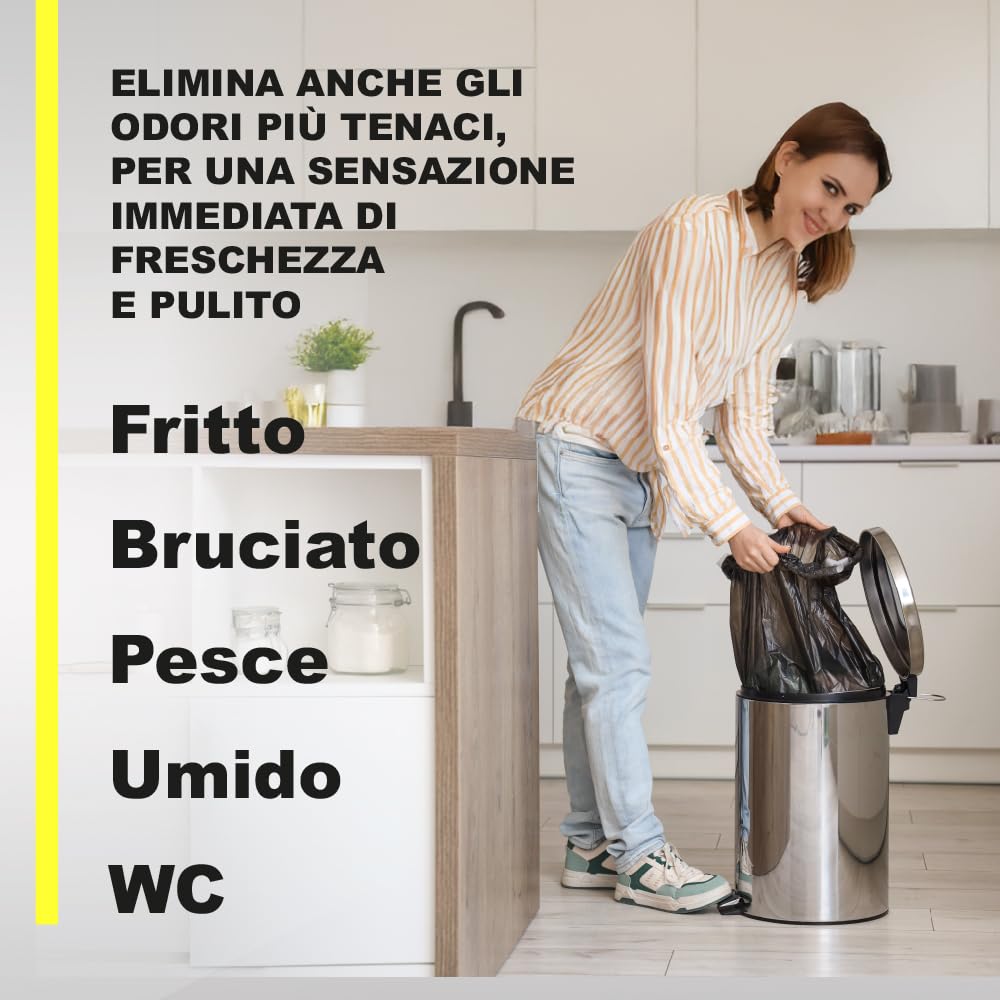 ENJOY TECH Rimuovi Odori Spray 500 ml – Neutralizza Odori di Fumo, Animali, Cibo e Sudore – Assorbi-Odori per Tessuti, Divani, Auto, Scarpe e Accessori Sportivi – Made in Italy