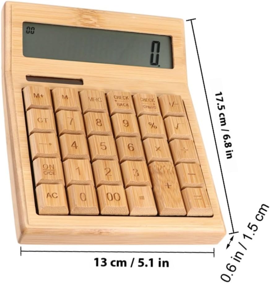 Portable Solar Calculator 29-Key Basic Electronic Calculator with Tilted Display for Office and School Use