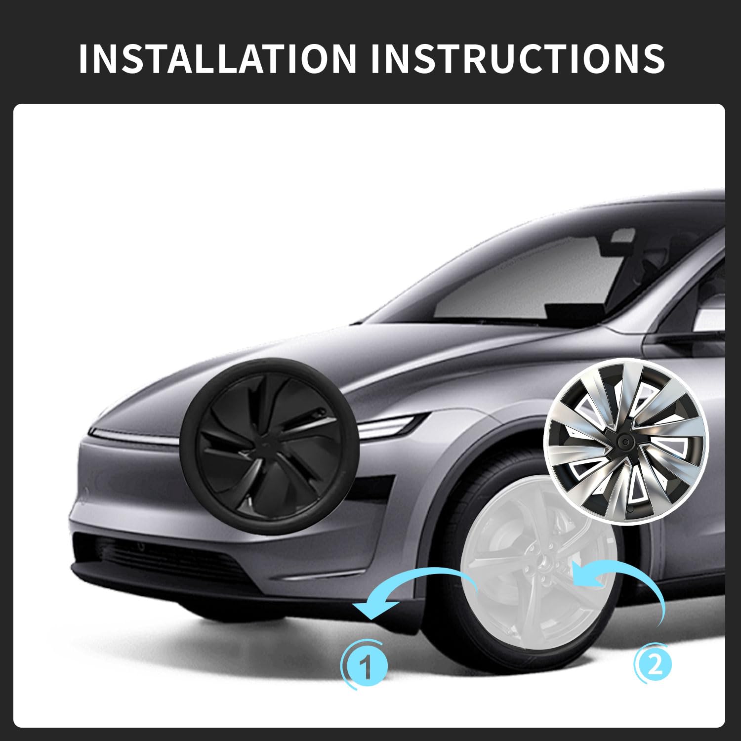 Amazon | TeslaモデルYジュニパー2026用ホイールカバー、センター 