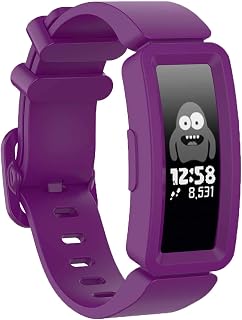 GVFM Compatible with Fitbit Ace 2 Bands for Kids 6+, Soft Silicone Bracelet Accessories Sport Strap Girls Bands Compatible for Fitbit Ace 2(Purple)