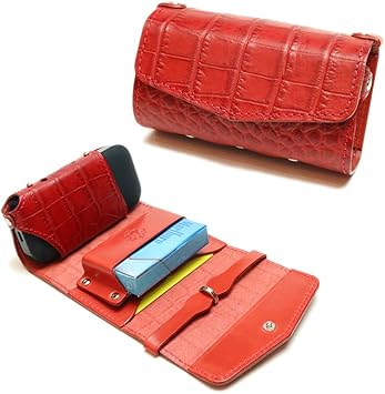 Amazon Co Jp アイコス ケース ミニ エンボスクロコ レッド Ricky S Iqosとの互換性あり ケース Iqosケース 栃木レザー 姫路レザー 新型 2 4 Plus 旧型 対応 革 本革 レザー ケース ハンドメイド 電子タバコ 収納 プレゼント 日本製 リッキーズ ドラッグストア