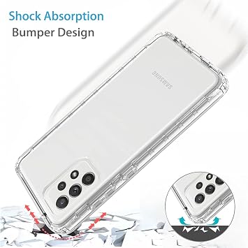 Clear Case Compatible with Galaxy A52 5G/Galaxy A52 4G, Samsung A52 5G Case for Girls Women, Cute Crystal TPU Bumper Shockproof Protective Phone Case Cover for Samsung Galaxy A52 5G (Clear)