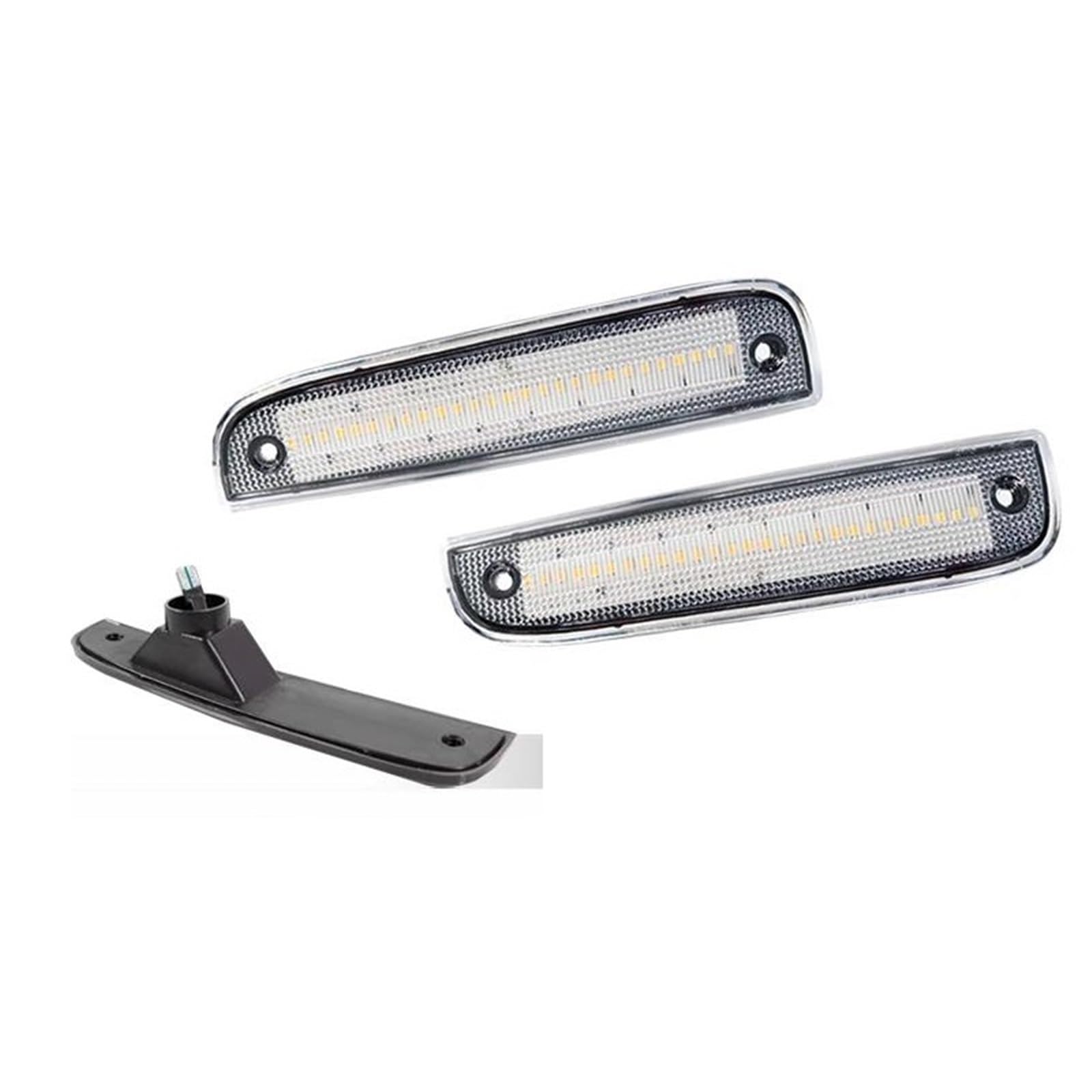 Freccia Dinamica Per Jeep Per Cherokee 1997 1998 1999 2000 2001 Luci Di Direzione Laterali A LED Per Paraurti Anteriore Auto Luci Di Svasatura Parafango(Clear Lens White)
