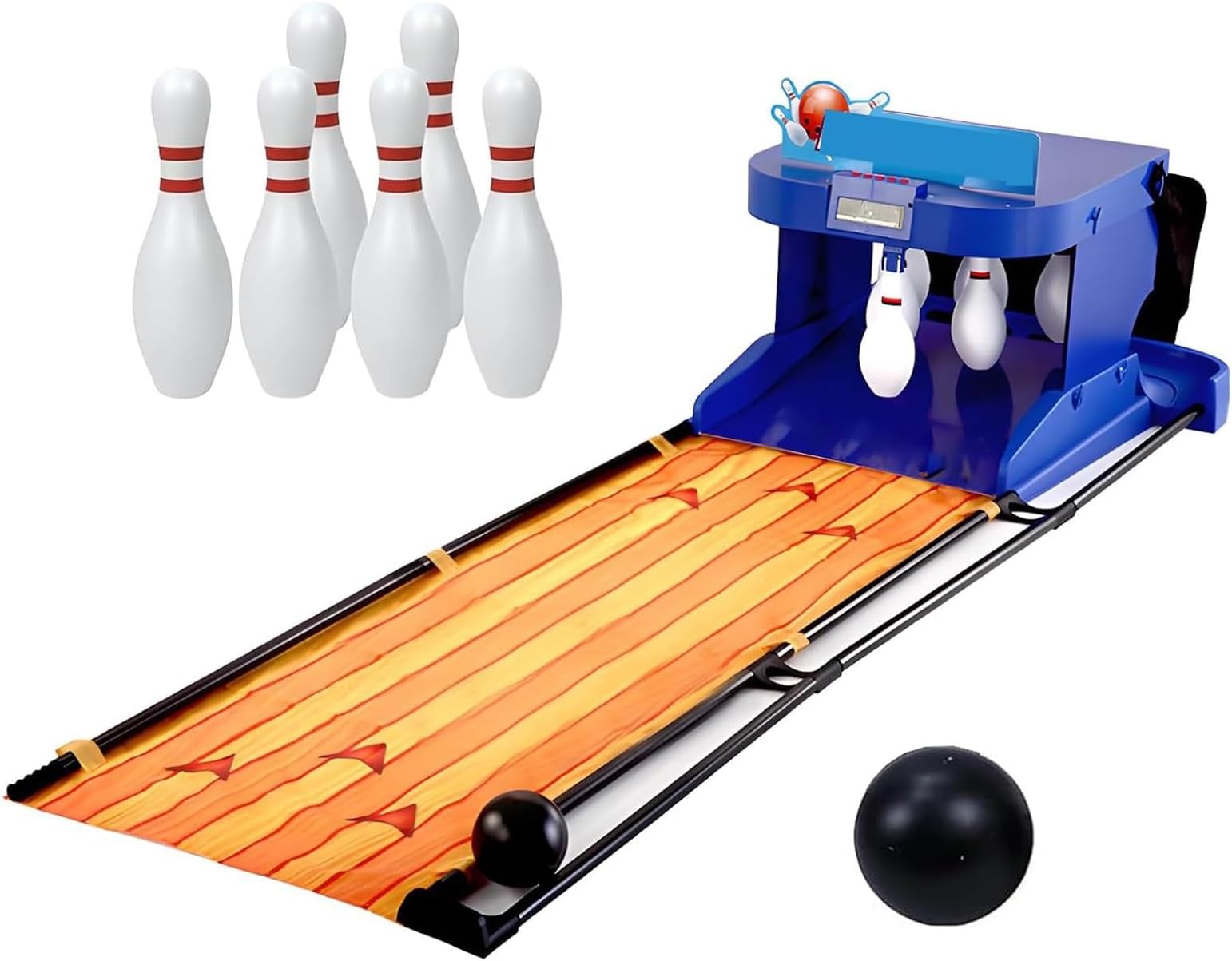 Electric Bowling Machine with Automatic Reset, Digital LED Scoreboard, and Sound Effects for Indoor Family Arcade Sports
